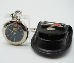 Tommy Hilfiger Pocket Watch w/ Sheath Quartz Analog New Battery - £15.77 GBP