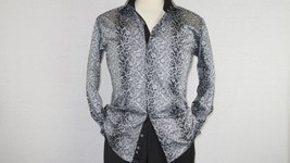 Men Shirt J.Valintin Turkey-Usa 100% Egyption Cotton Axxess Style 7164-10 gray - £32.14 GBP