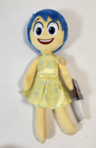Disney Pixar Inside Out 2 JOY 9&quot; Plush with Sound Stuffed Doll Yellow Blue Hair - £14.64 GBP