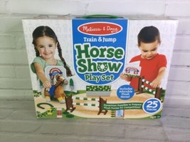 Melissa and Doug Train And Jump Horse Show Play Set 25 Pieces with Stuffed Plush - $17.32