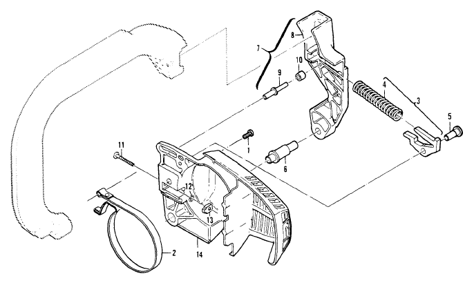 chain TENSIONER part 4 SMALLER MCCULLOCH CHAINSAW  - $7.53