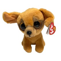 New Ty Beanie Boos 6 in Tall Zuzu Dpg puppy Gold Glitter Eyes Chihuahua - £6.26 GBP