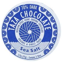 6x Taza Chocolates Organic Sea Salt Chocolate Mexican-Style Disc, 2.7 Oz - $19.79