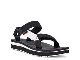 Teva Sandals Womens 11 Midform Universal Black Striped Platform Sporty Outdoor - £46.36 GBP