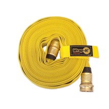 FIRE Hose, 3/4IN.X 25 FT. with Quick-Strap Cord Wraps, Yellow, 250 PSI - £35.45 GBP