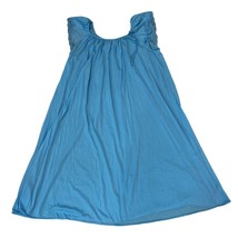 Silk Essence by Miss Elaine 2X Blue Satin Nightie Nightgown - £18.74 GBP