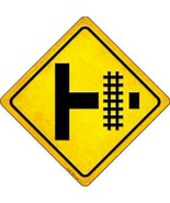 Railroad Crossing Right Novelty Metal Crossing Sign - €23,00 EUR