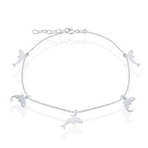 Sterling Silver Dolphin Anklet - $47.50