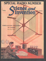 Science &amp; Invention 7/1923-Experimenter-Frank R Paul art--H V Brown-sci-fi pu... - £207.99 GBP