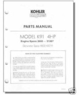 TP-392-C NEW PARTS Manual For K91 KOHLER Engine - $14.59 CAD