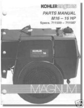 TP-2232-D New Parts Manual For M16 Kohler Engine - £8.35 GBP