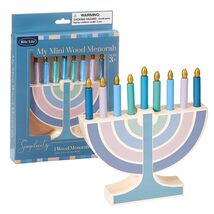 Rite Lite My Play Wooden Menorah with Removable Wooden Candles - Colorfu... - $15.83
