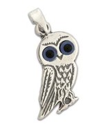 Goddess Athena&#39;s Wise Little Owl - Sterling Silver Pendant - E  - £18.88 GBP
