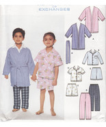 Childs&#39; Boys Girls Pajamas Pjs Bathrobe Top Pull On Pants Shorts Sew Pat... - £7.85 GBP
