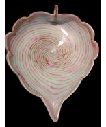 Fratelli Toso Murano Art Glass Swirl Leaf Bowl Dish Gold Aventurine Scal... - £70.39 GBP