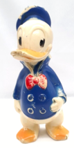 Donald Duck Toy 1950s Sun Rubber Co 10&quot; Blue Yellow White Walt Disney - $9.99