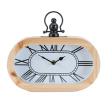 Wooden Oval Table Clock 9.5&quot;L - $79.04 CAD