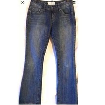 Maurices Morgan Womens Distressed Blue Denim Bootcut Jeans 5/6 Stretch 3... - £15.76 GBP