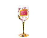 Designs by Lolita Queen For a Day Hand-painted Artisan Wine Glass, 15 oz. - £10.27 GBP