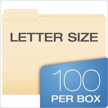 Pendaflex File Folders, Letter Size, 8-1/2&quot; x 11&quot;, Classic Manila, 100 Count Box - £13.90 GBP