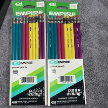 (2) 1980 Vintage Empire Wood Pencil Company Pencils 10 Count Sealed - $369.56 MXN