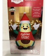 Holiday Time Christmas Avocado Jingle Bell Guac Airblown Inflatable 3.5&#39;... - $48.19 CAD