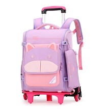   Kids Travel Rolling luggage Bag School Trolley Backpack with Wheels gi... - £119.29 GBP