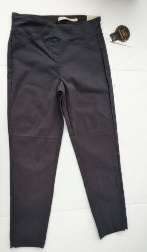 Larry Levine Work Pants Women Size 6 Blue Slacks Dressy Career Slim Ankl... - $23.75