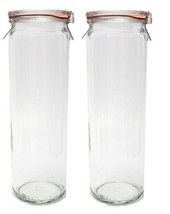 Weck 905 Cylindrical Jars, 16.9 Ounce, Lids, Seals and Clamps, Set of 2 - £19.62 GBP