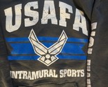 USAFA AIR FORCE ACADEMY INTRAMURAL SPORTS DARK GRAY ATHLETIC HOODIE LARGE - $26.72