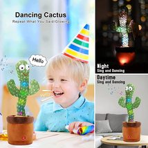 Upgrade Electronic Dancing Cactus Singing Dancing Decoration Gift for Ki... - £26.37 GBP+