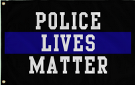 POLICE LIVES MATTER US MEMORIAL BLUE LINE USA AMERICA 4X6 FLAG ROUGH TEX... - £28.68 GBP