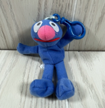 Sesame Street Grover Tyco 1997 vintage plush small 5&quot; keychain backpack clip - £7.83 GBP