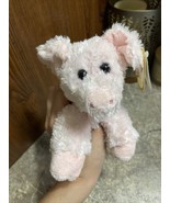 Aurora Pink Piglet Plush Pig Stuffed Animal Silky Soft Pink Hugo 7” - $14.99