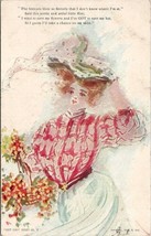 Lovely Lady Just Girl Series Woman Pretty Artful Flirt 1906 Artist Postcard V16 - £15.94 GBP