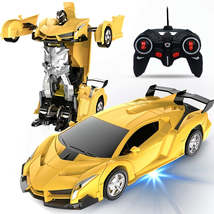 Remote Control Transform Car Robot Toy With Lights Deformation RC Car 360°Rotati - £24.22 GBP