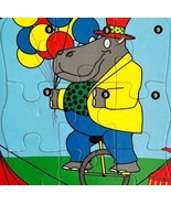 1997 Bingo Patch Circus Puzzle Hippo Unicycle Vintage Frame Tray 9 Pcs G... - $44.45 CAD