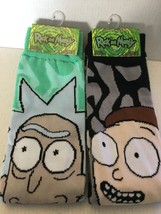 NEW Rick &amp; Morty 2 Pairs Unisex Crew Socks Shoe Size 6-12 - $13.46