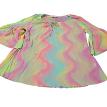 Bryn Walker Womens Top Multicolor Size Medium Pullover 3/4 Bell Sleeve - $20.90