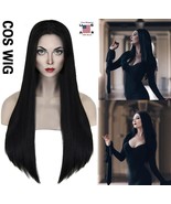 27&quot; Long Black Straight Wigs Women Hair Wigs Middle Part Natural Hallowe... - £22.88 GBP