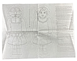 FC&amp;A Iron On Transfer Pattern Victorian Girl Doll With Cut in Pattern - $8.01