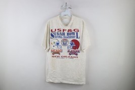 Vtg 90s Mens L 1993 National Champs Miami Hurricanes Alabama Football T-Shirt - £47.30 GBP