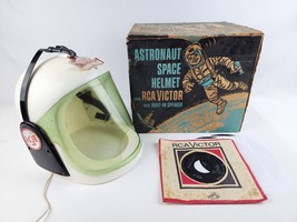 1967 RCA Victor Astronaut Space Helmet Speaker w/ Box &amp; Records Working - £197.83 GBP