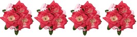 Victorian Garden Floral Mini Wreath Decorative Taper Candle Rings Pink R... - £14.82 GBP