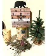 Lodge decor lot with Bear Clock - SALE - $48.00