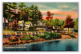 West Side Shore Alton Bay New Hampshire NH UNP Linen Postcard Y8 - £3.06 GBP