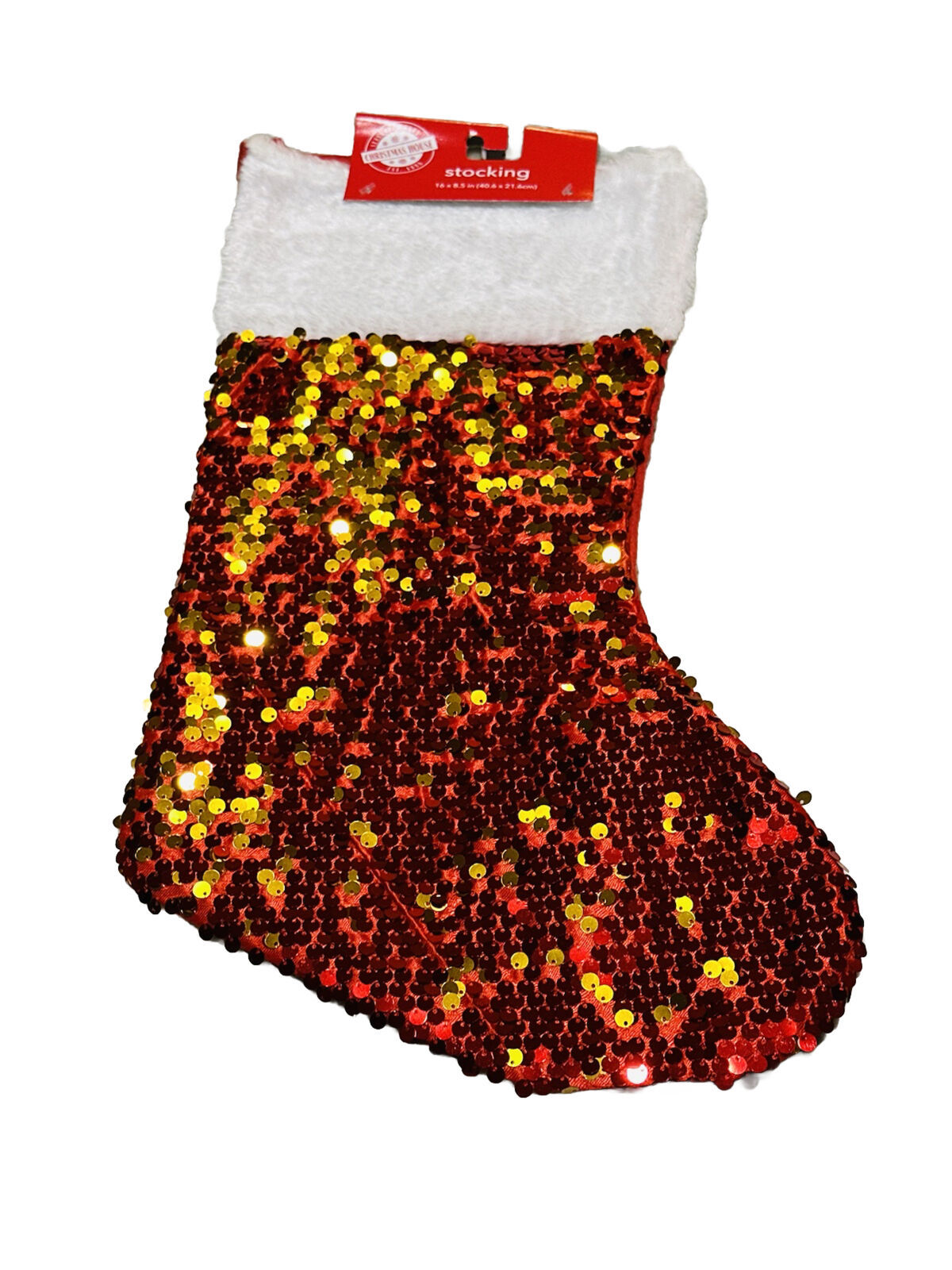 Christmas Home Christmas Glittered Stocking 16Inches - $14.21