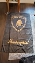 Lamborghini Flag Black Color Pre-owned Nice condition - £22.36 GBP