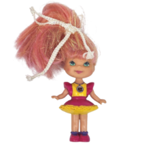 4" VINTAGE 1993 MATTEL LI'L LIL SECRETS MINI DOLL PINK HAIR PINK + YELLO... - $9.50