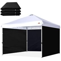 3-Pack Black Waterproof Canopy Sidewalls - UV Protection for 10x10 Canopies - $92.02